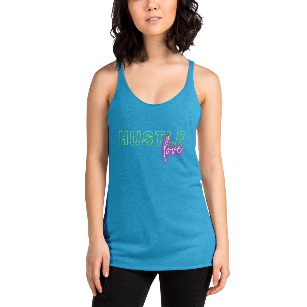 Hustle Love Women's Racerback Tank - Pixtyles