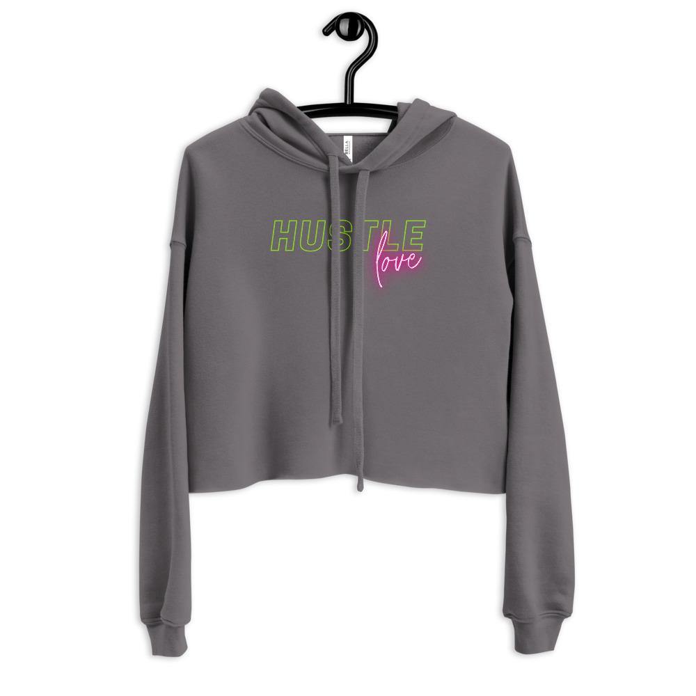 Hustle Love Women's Crop Hoodie - Pixtyles