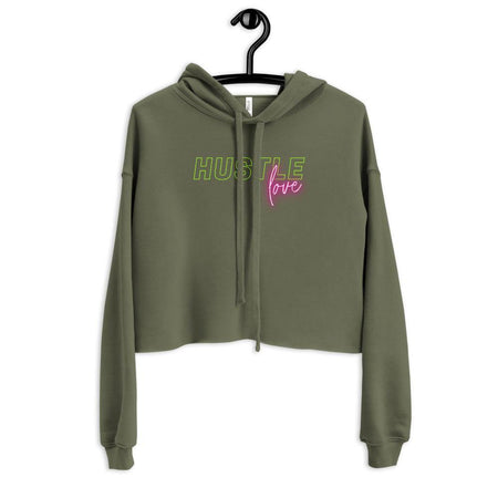 Hustle Love Women's Crop Hoodie - Pixtyles