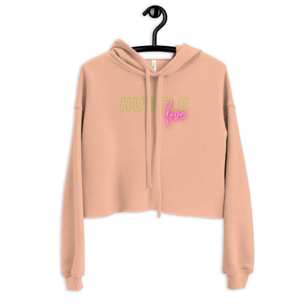 Hustle Love Women's Crop Hoodie - Pixtyles