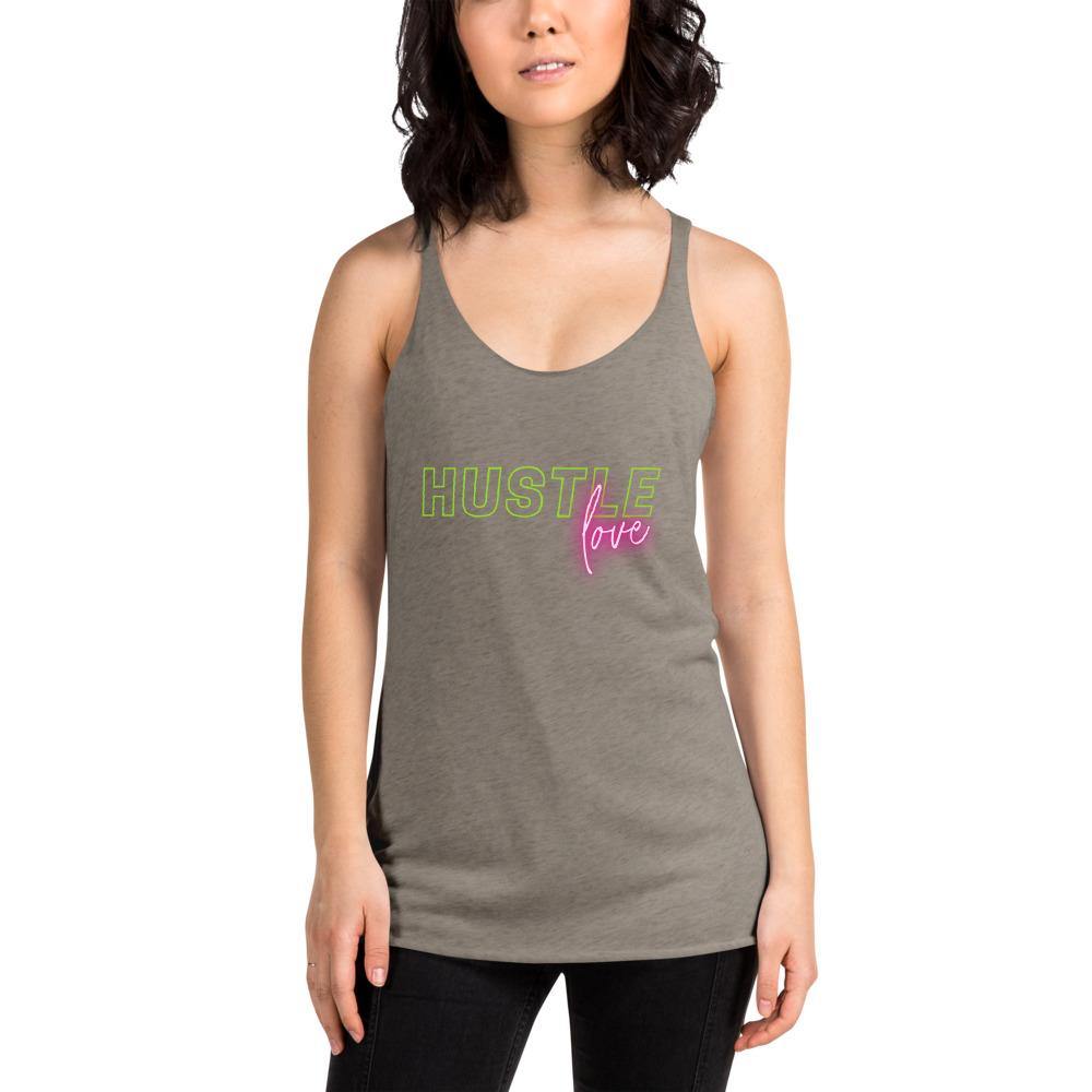 Hustle Love Women's Racerback Tank - Pixtyles