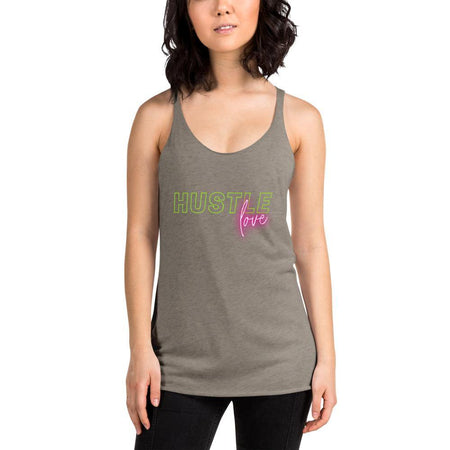 Hustle Love Women's Racerback Tank - Pixtyles