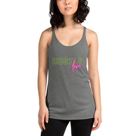 Hustle Love Women's Racerback Tank - Pixtyles