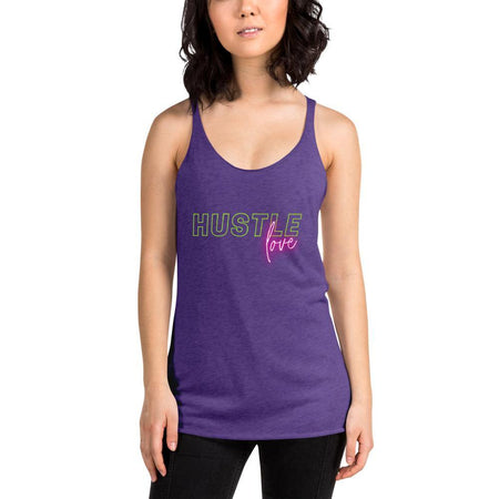 Hustle Love Women's Racerback Tank - Pixtyles
