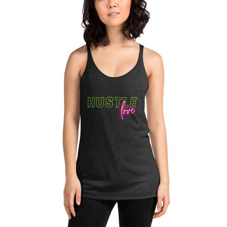 Hustle Love Women's Racerback Tank - Pixtyles