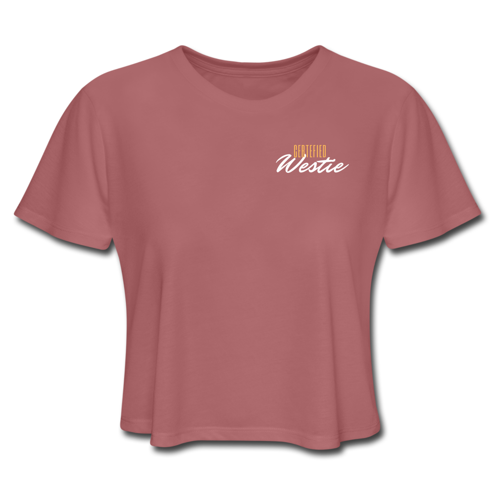 Women's Cropped T-Shirt - mauve
