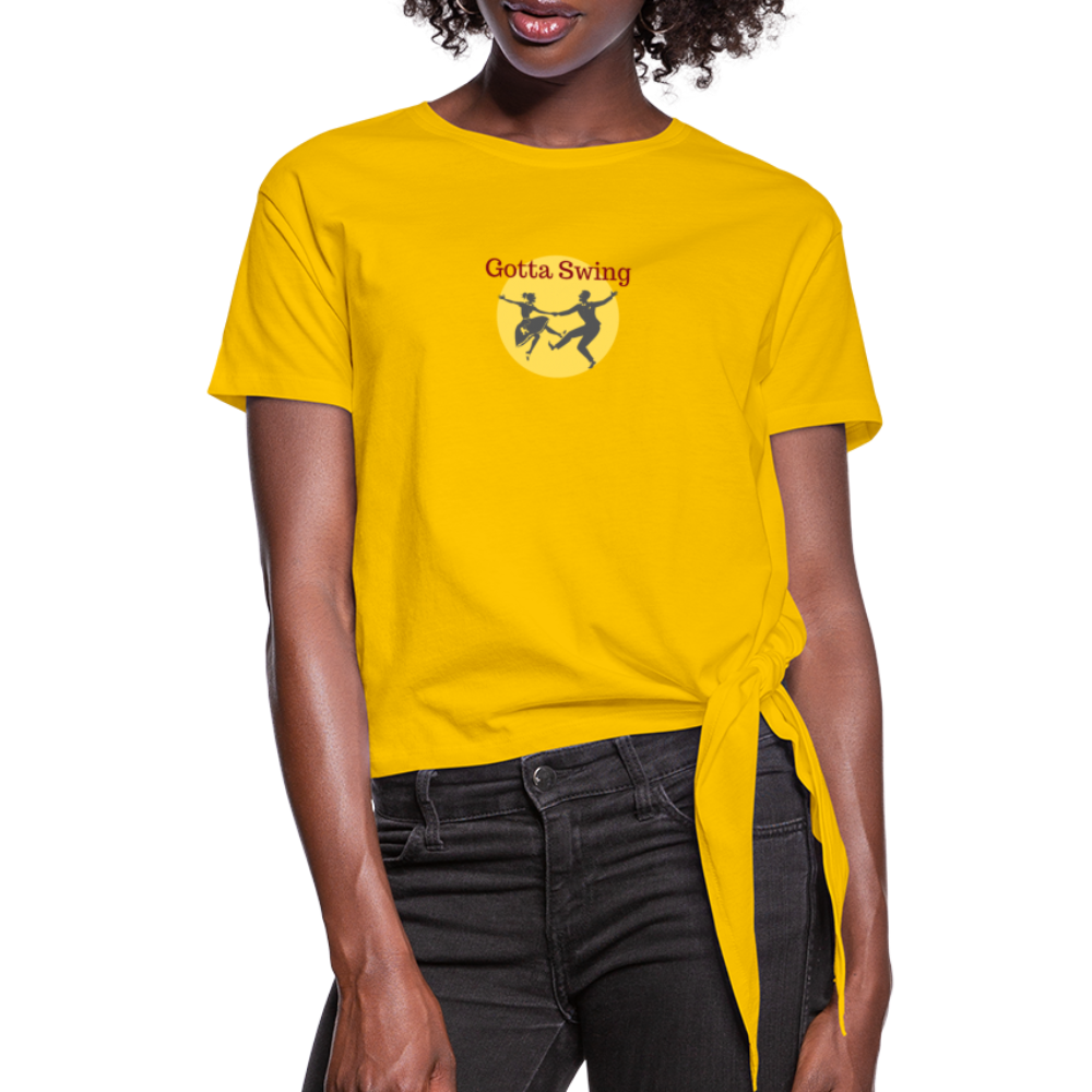 Gotta Swing Women's Knotted T-Shirt - sun yellow