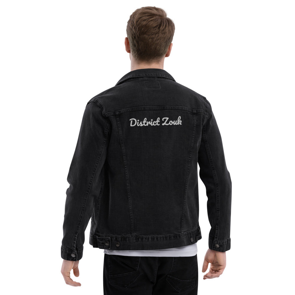 DZ Flat-Embroidery Writing DZ Unisex denim jacket