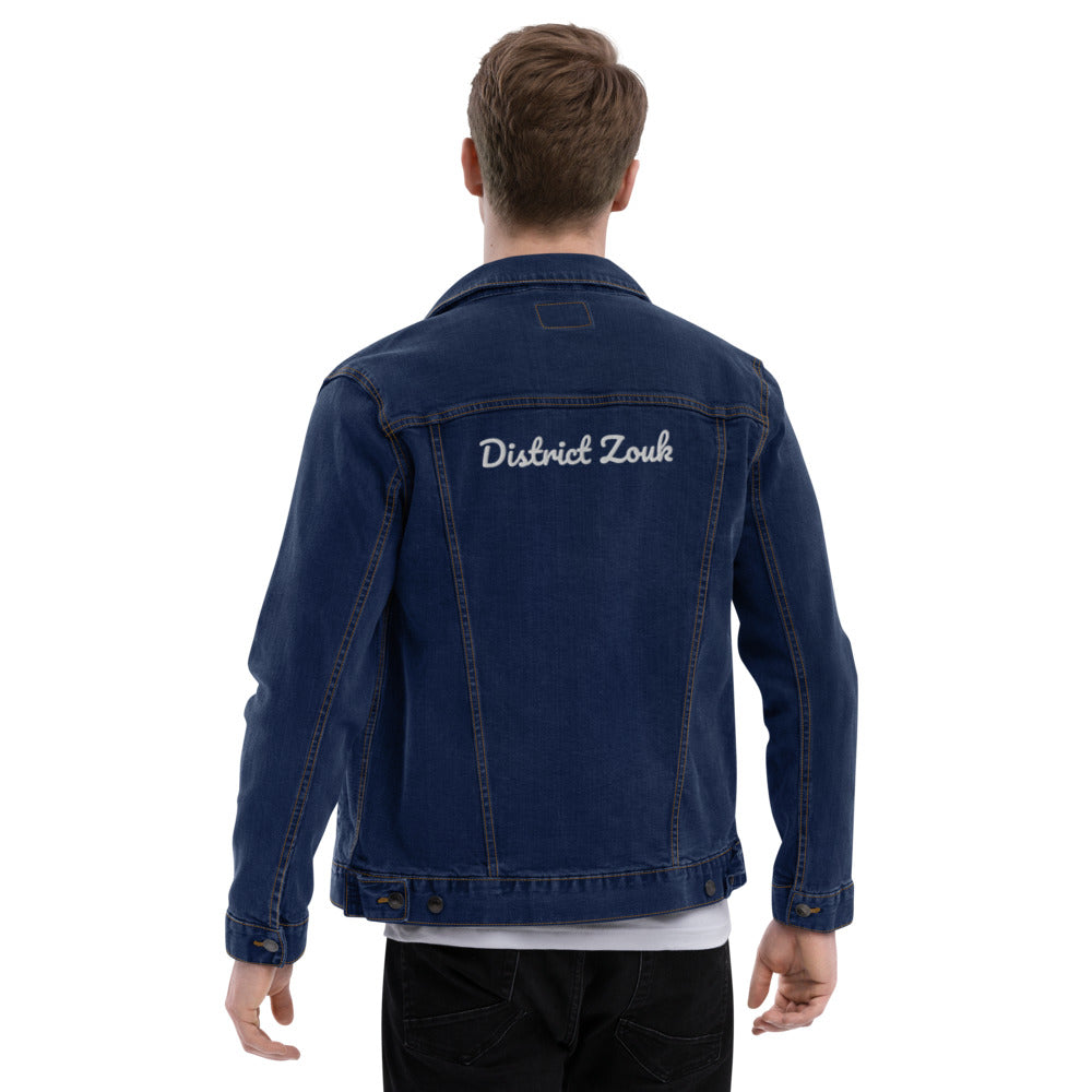DZ Flat-Embroidery Writing DZ Unisex denim jacket